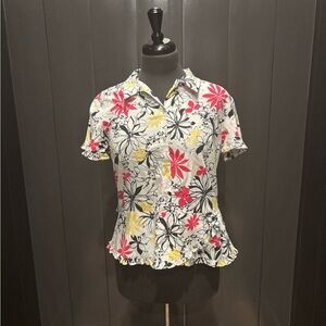 Oscar De La Renta Vintage 90’s floral button down.